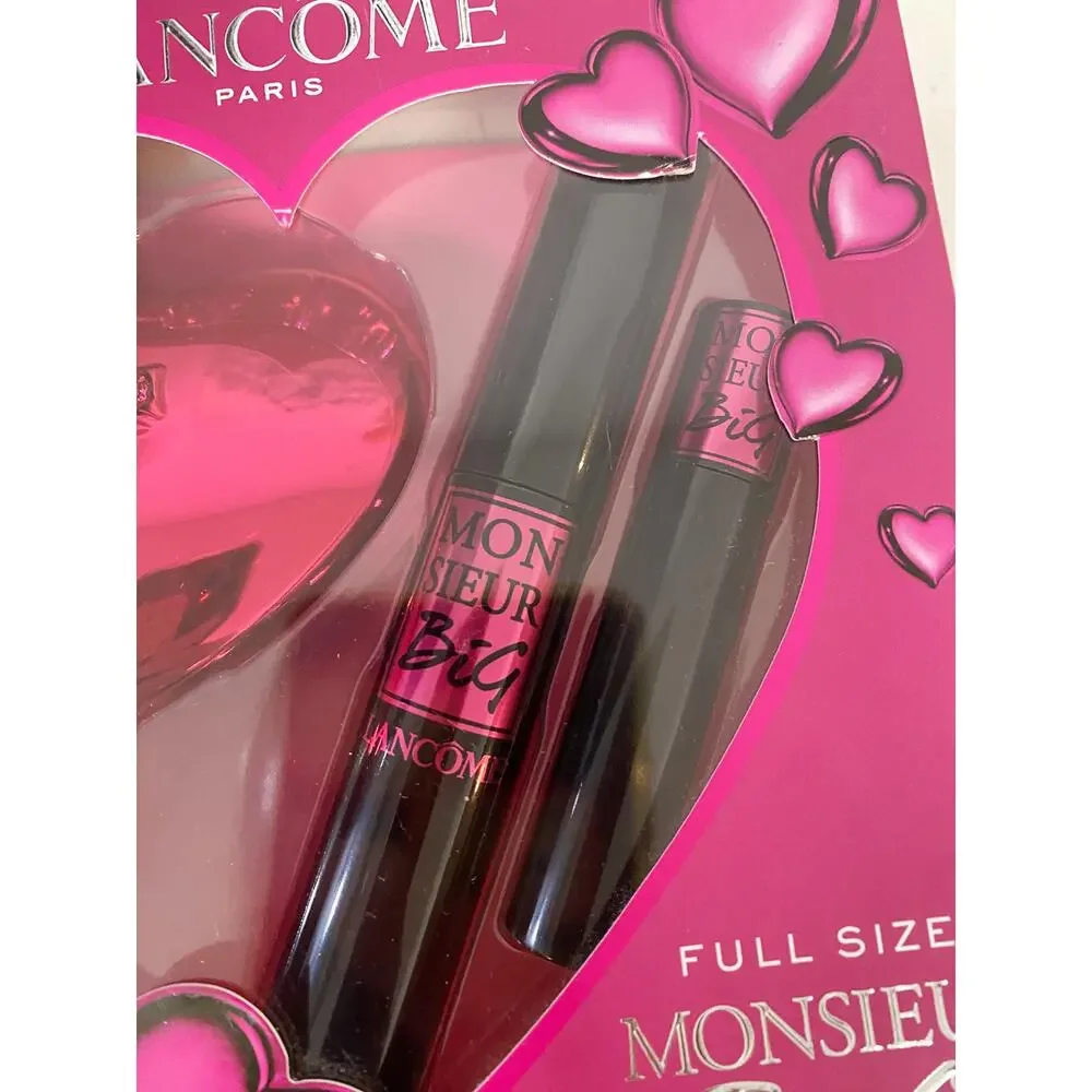 Lancome Monsieur Big Mascara Set Full Mini Mascara Heart Mirror Limited Edition